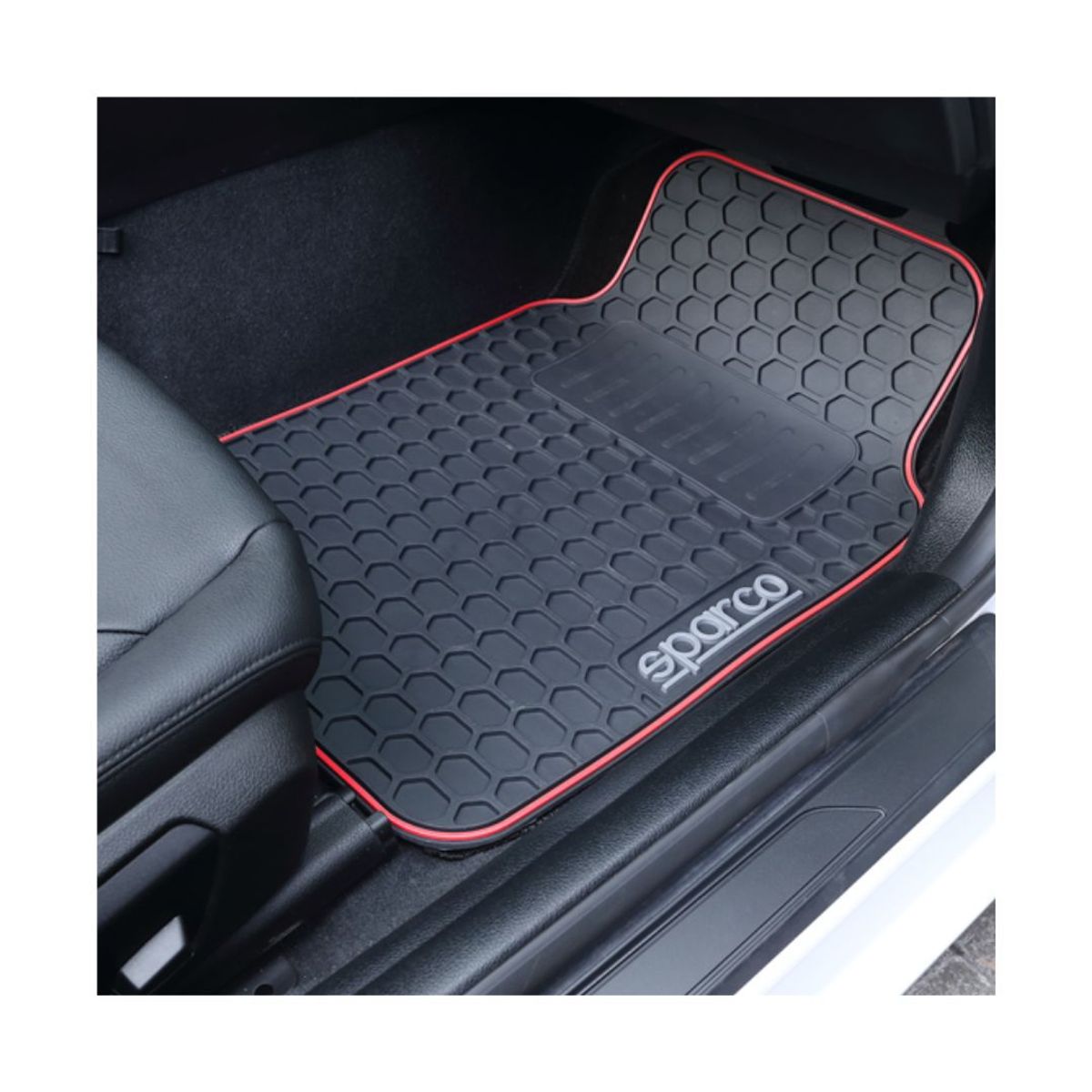 SPARCO - Tapetes Carro Piso Alfombra Goma 3 Piezas Sparco SPF500RD