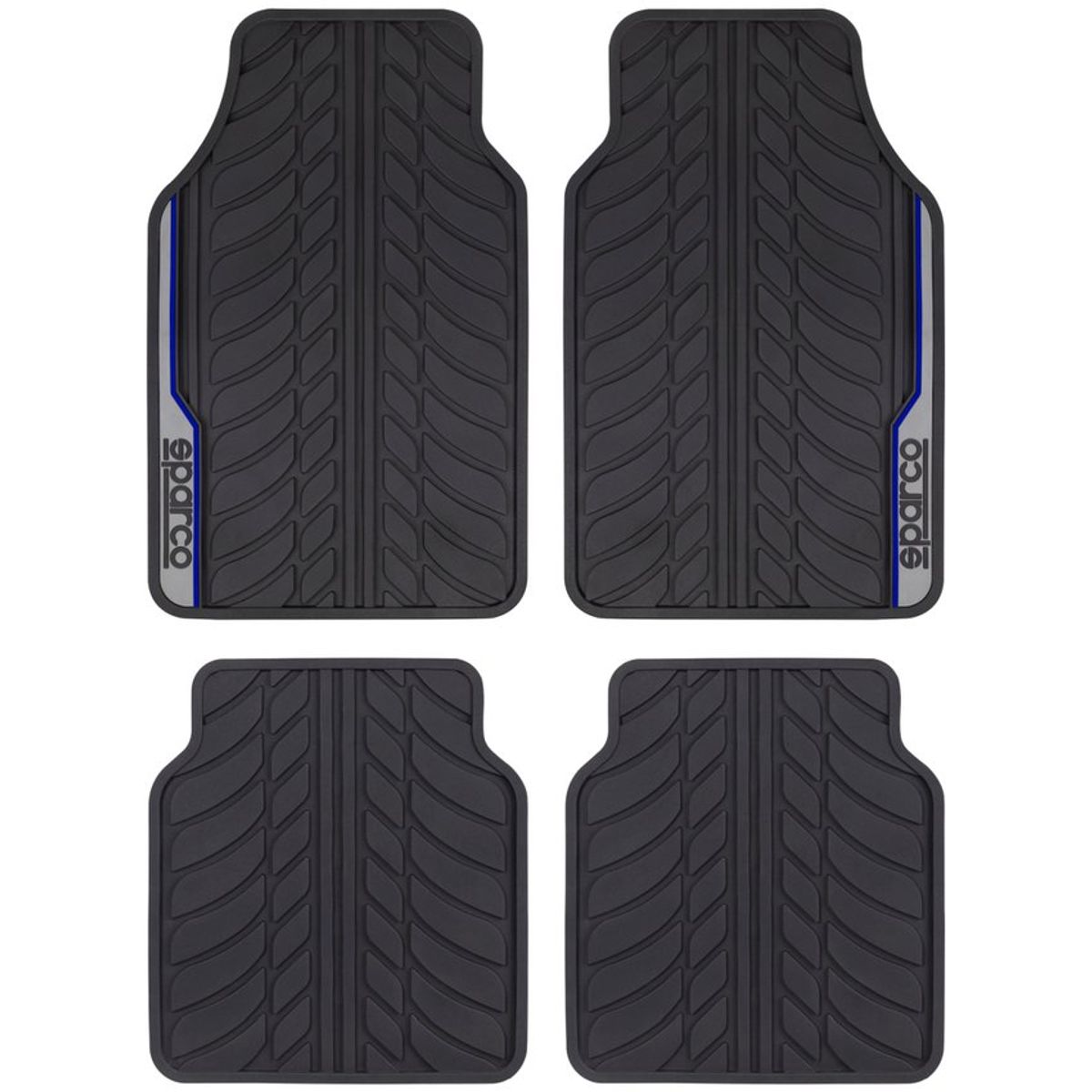 SPARCO - Tapetes Carro 4 Piezas Piso PVC Protector Sparco SPF507BL