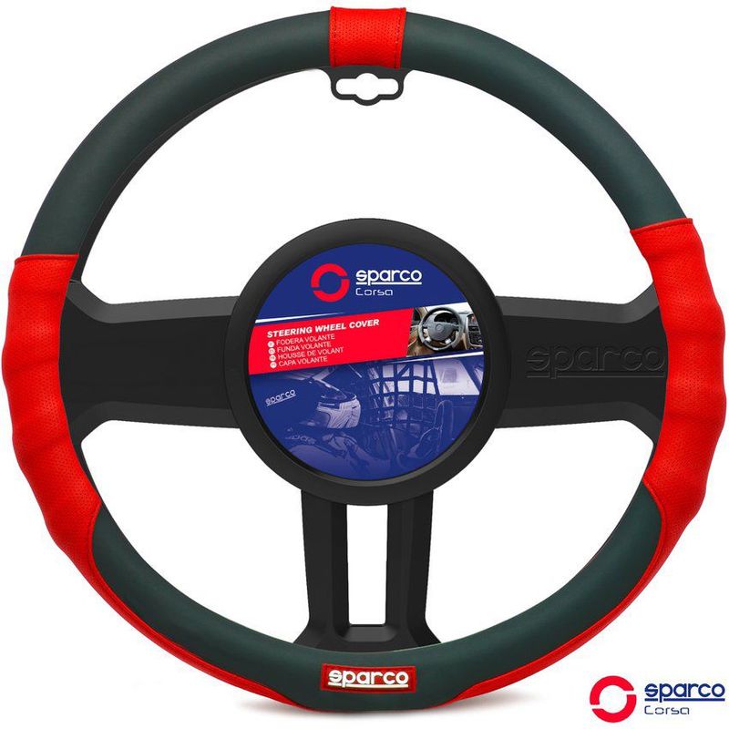 SPARCO - Cubre Volante Negro - Rojo PVC Sparco SPC1103RS