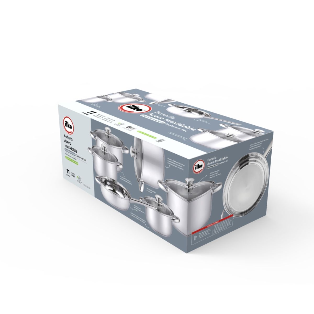 ILKO - Bateria 11 Piezas Ilko Prime Acero Inoxidable