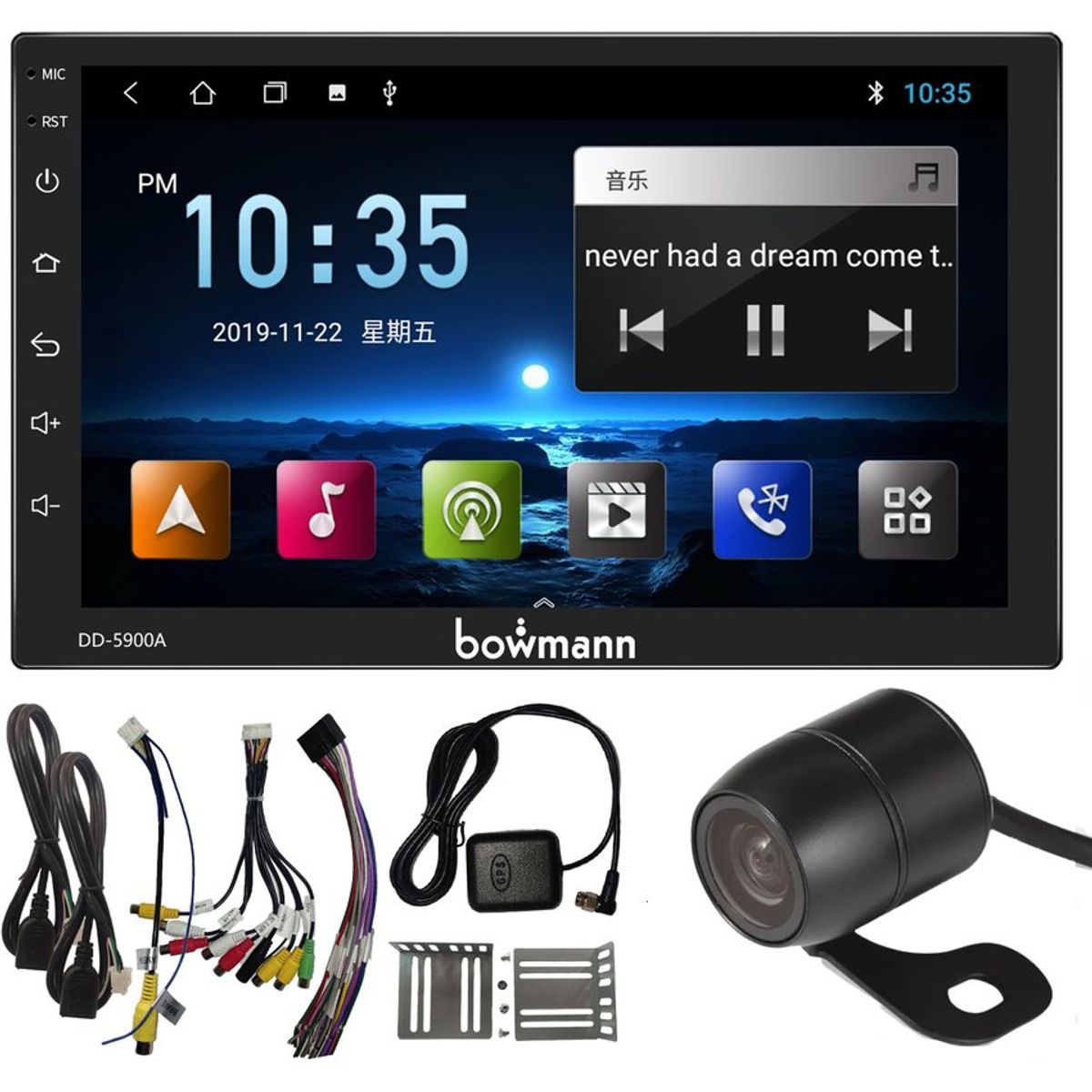 BOWMANN - Radio Carro Android 12 WiFi GPS Mirrorlink Pantalla Táctil Bowmann
