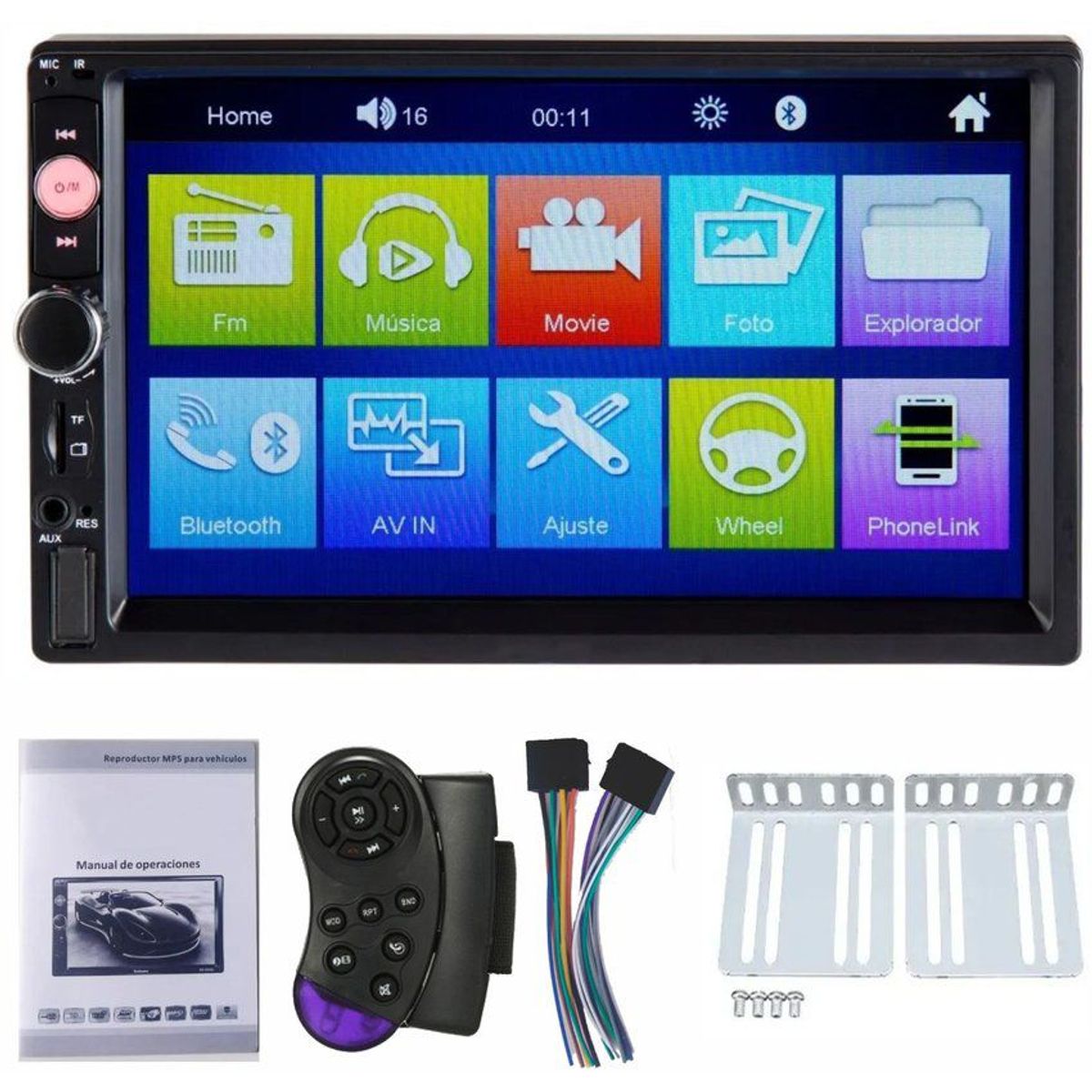 B BRAX&STERN - Radio Carro Pantalla 7’ Mirrorlink Bluetooth USB BraxStern CM-1803MA