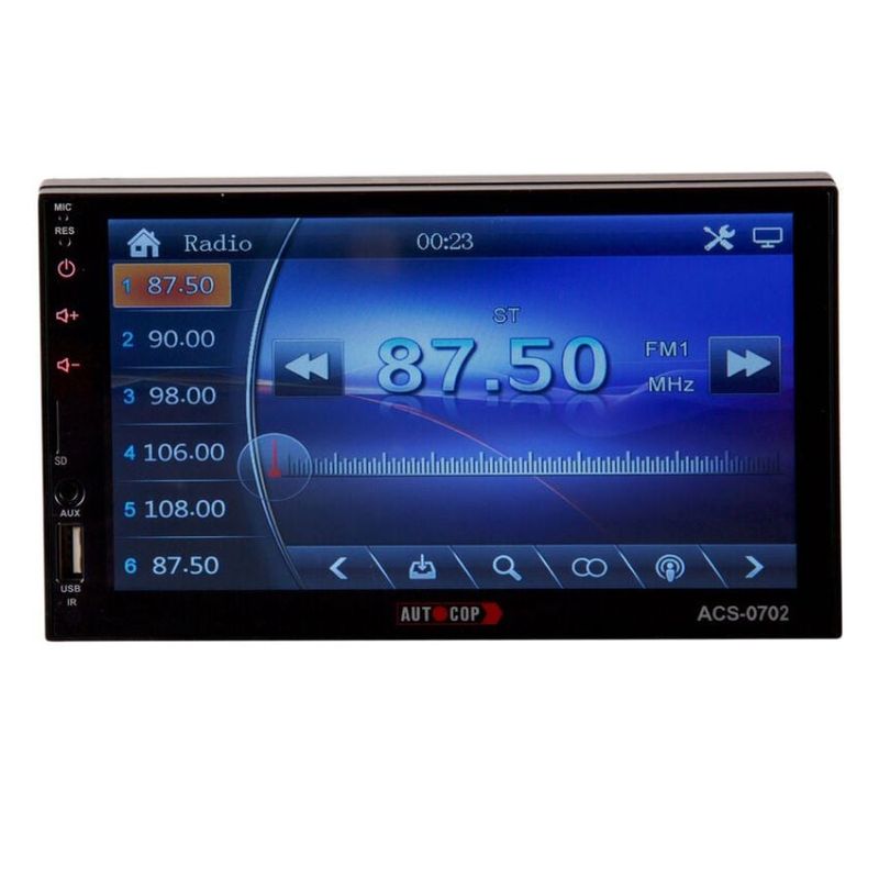 GENERICO - Radio Carro Pantalla Tactil Bluetooth Mirrorlink Autocop ACS-0702
