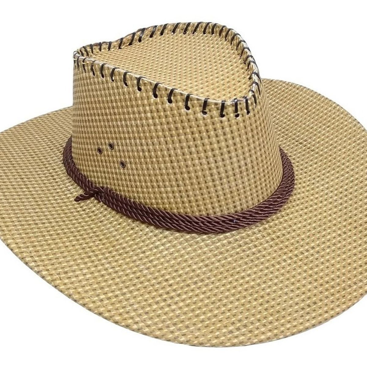 VELBROS - Sombrero Vaquero Texano Llanero Norteño Hombre Mujer Sol - Caqui