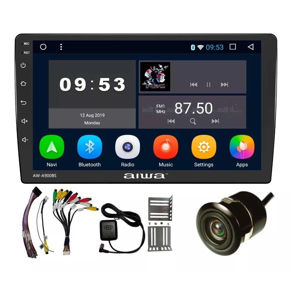 AIWA - Radio Carro Android 10 Pantalla 9 Pulg WiFi 2 + 32 GB Aiwa AW-900BS