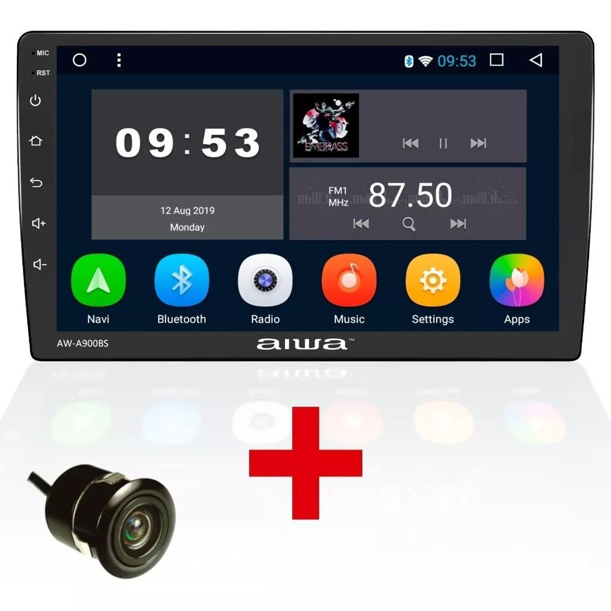 AIWA - Radio Carro Android 10 Pantalla 9 Pulg WiFi 2 + 32 GB Aiwa AW-900BS