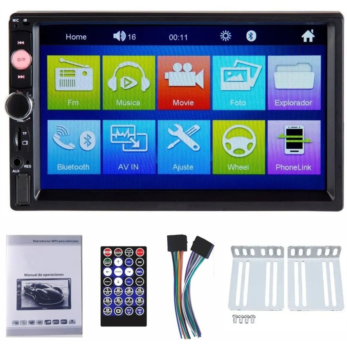 BOWMANN - Radio Carro Pantalla Tactil Bluetooth Mirrorlink USB Bowmann DD-5200