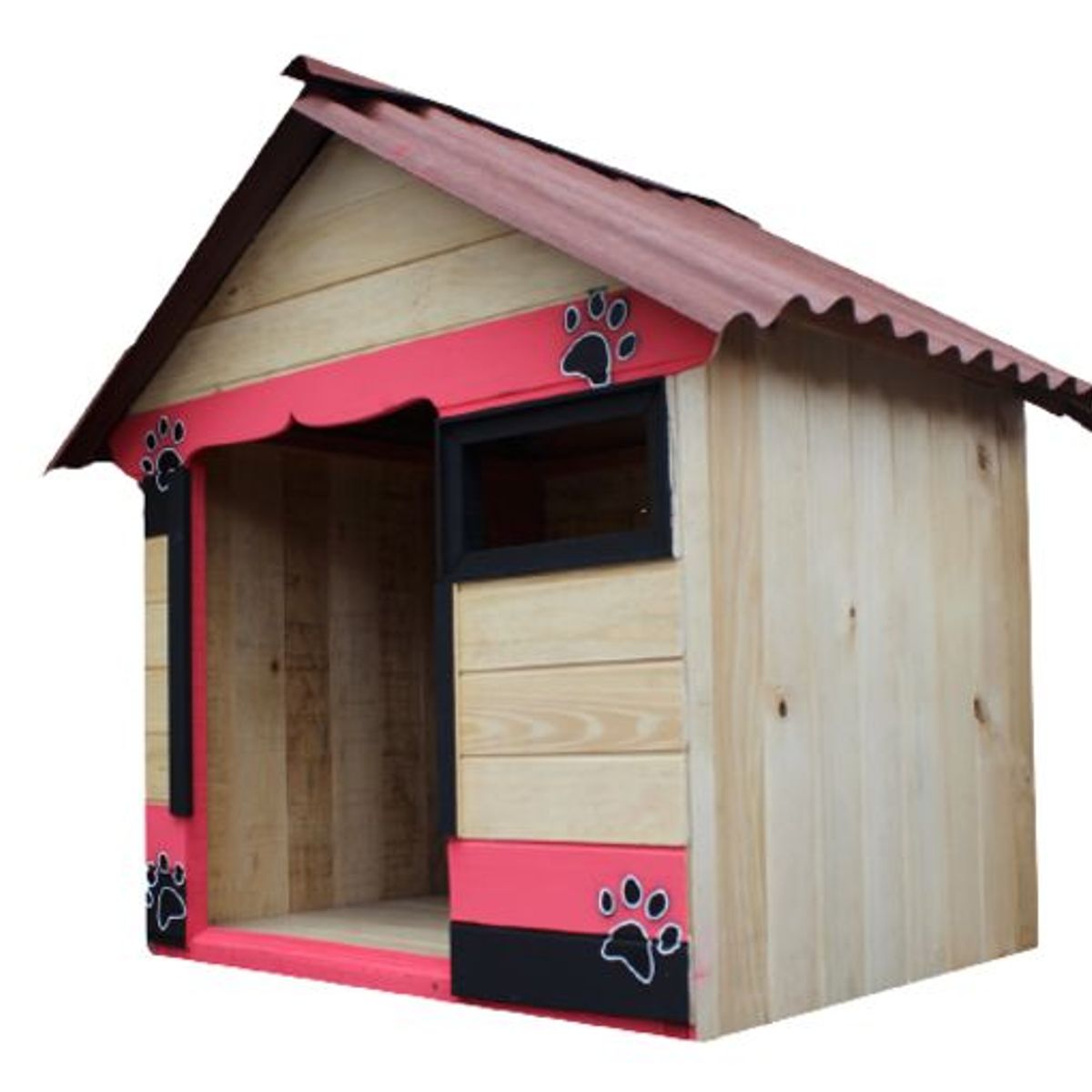 MAOS - Casa Para Perro Grande Rosada Desarmable - Maospets