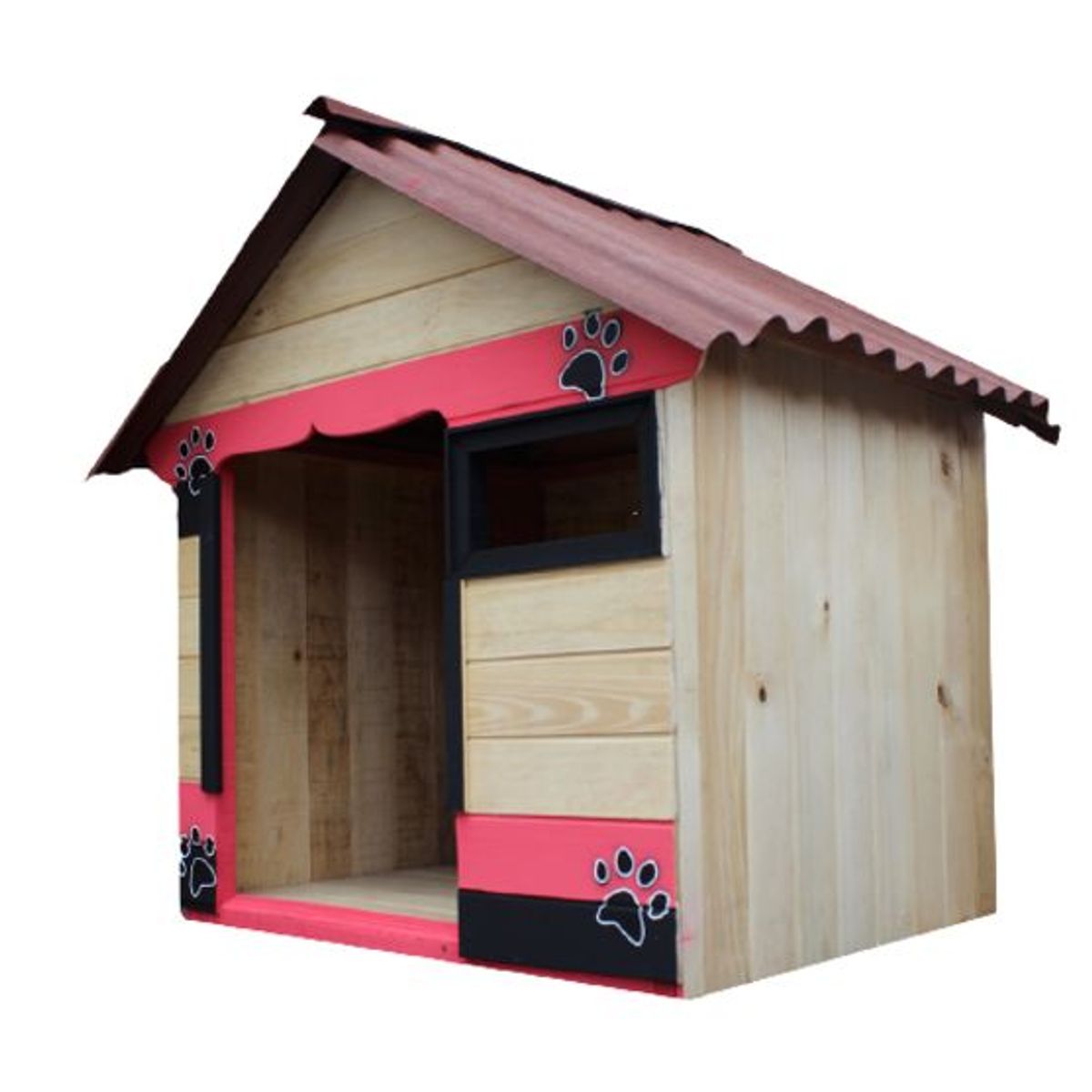 MAOS - Casa Para Perro Grande Rosada Desarmable - Maospets