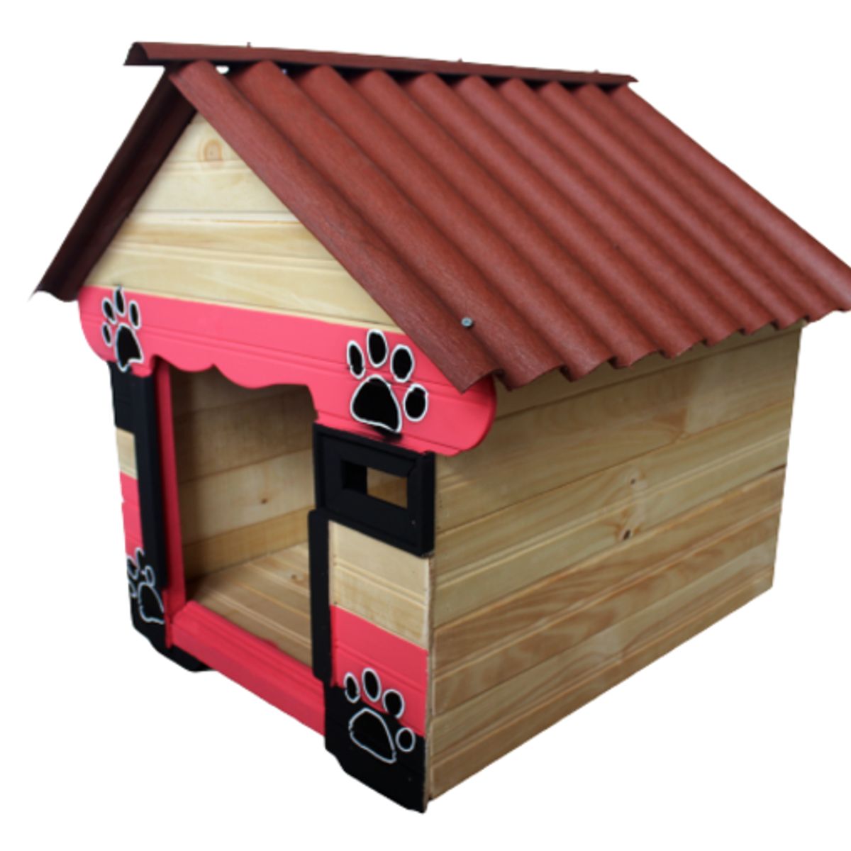 MAOS - Casa Para Perro Mediana Rosada Desarmable - Maospets