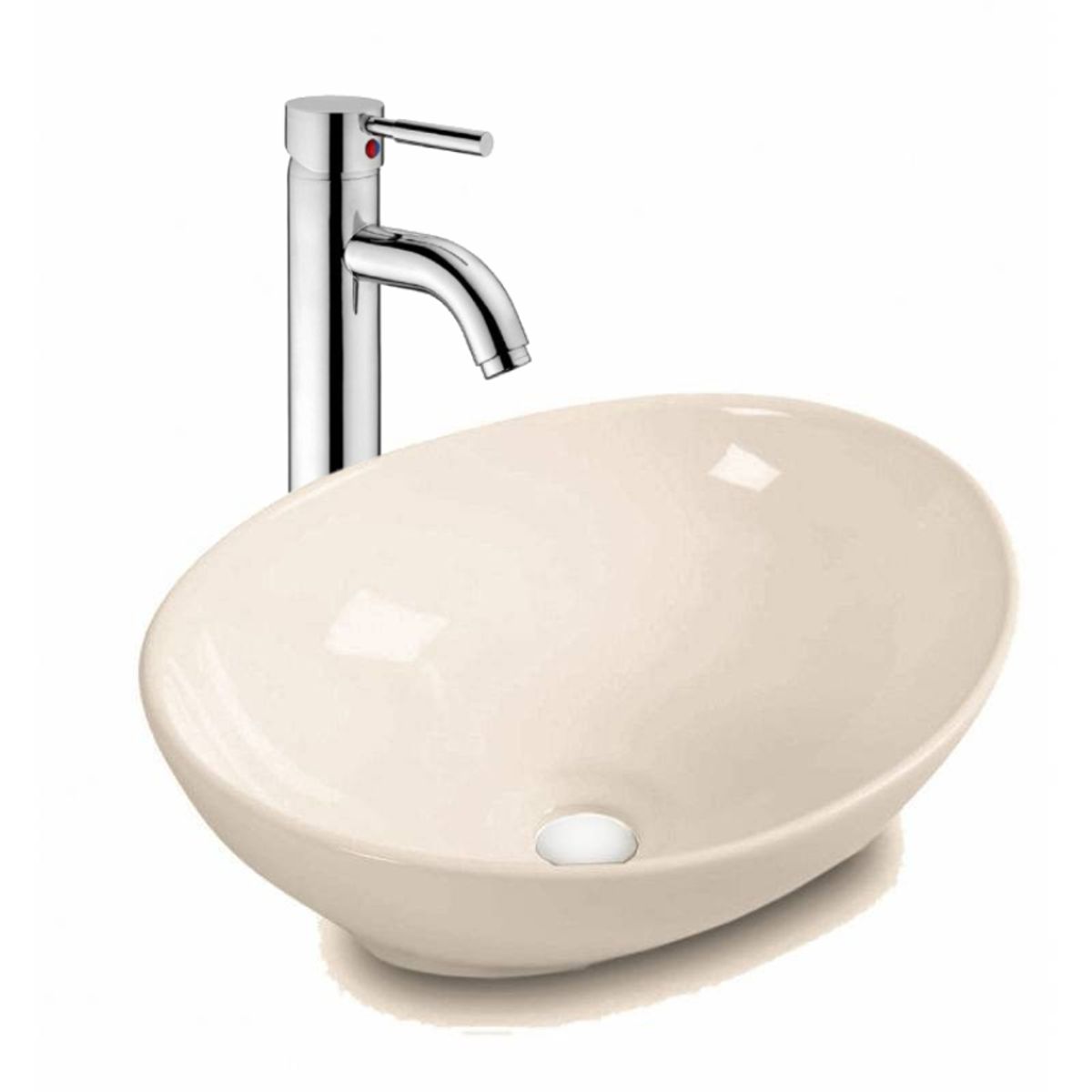 GENERICO - Lavamanos Beige Canoa Porcelana-tames