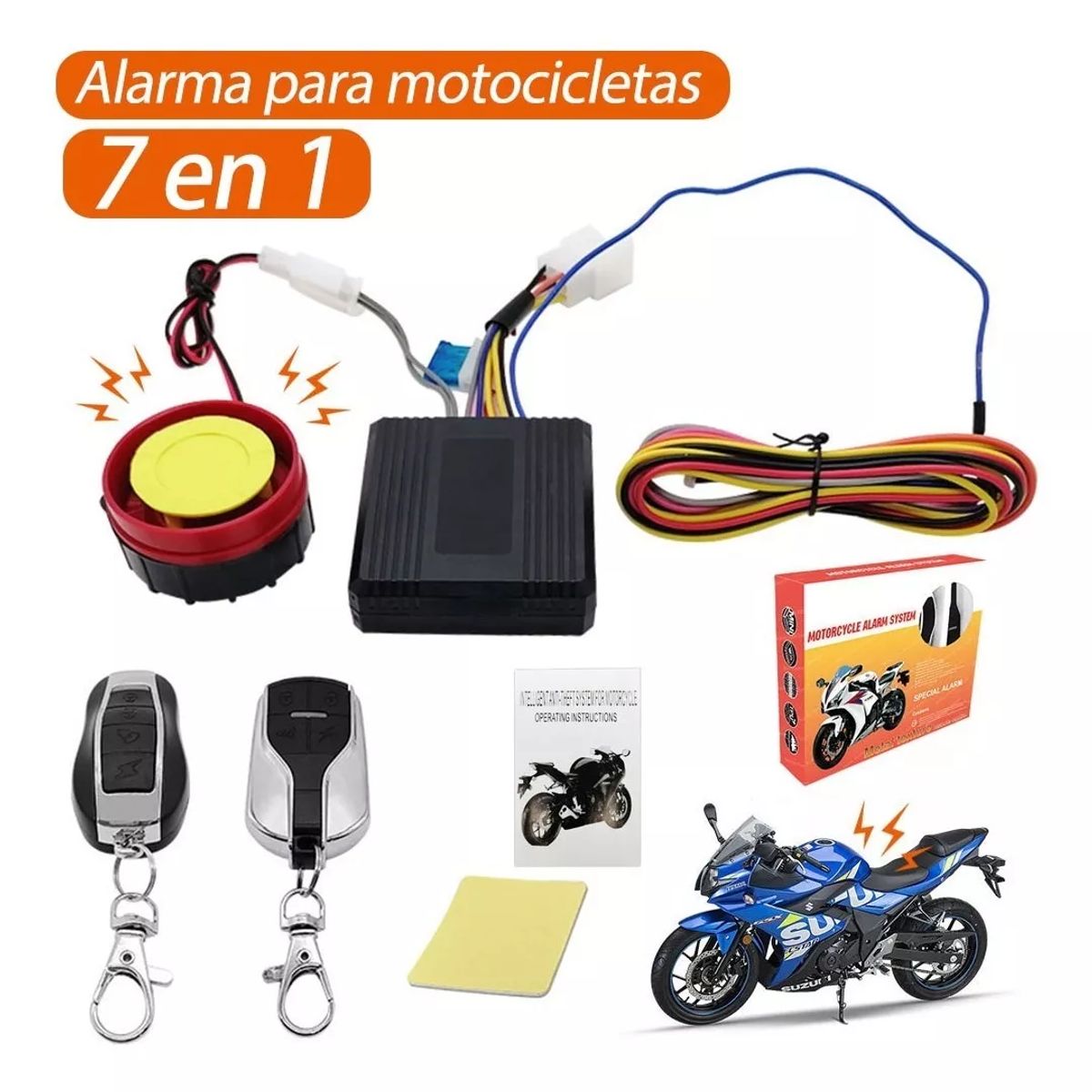 SUBE - Alarma para moto encendido apagado con control kit completo