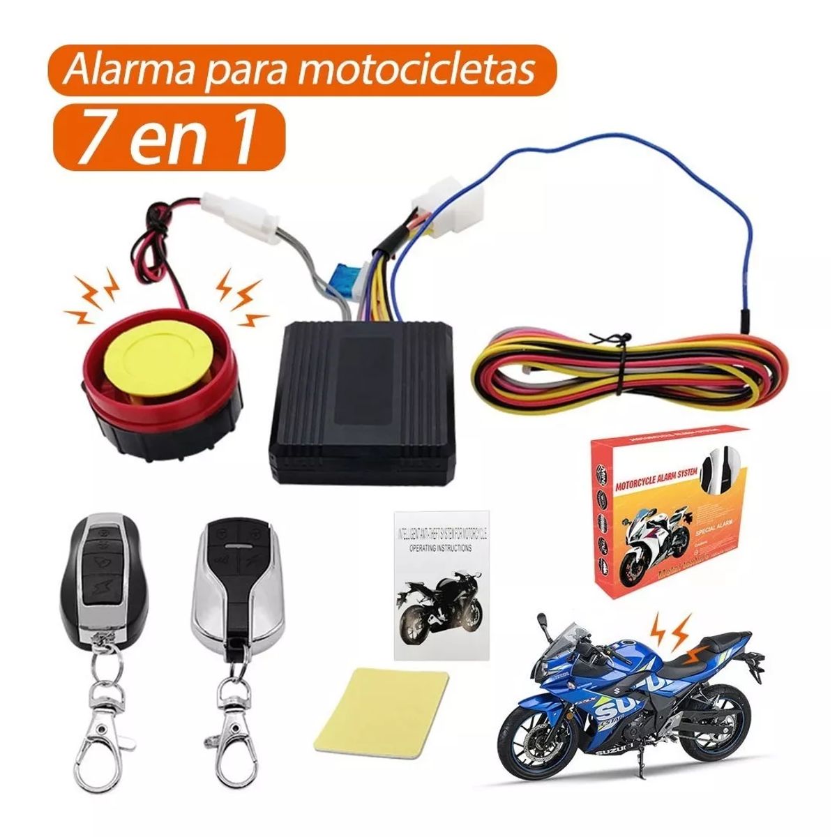 SUBE - Alarma para moto encendido apagado con control kit completo