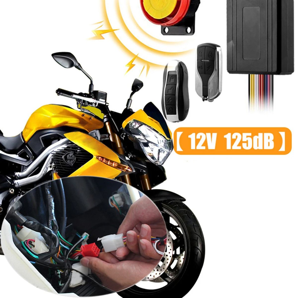 SUBE - Alarma para moto encendido apagado con control kit completo