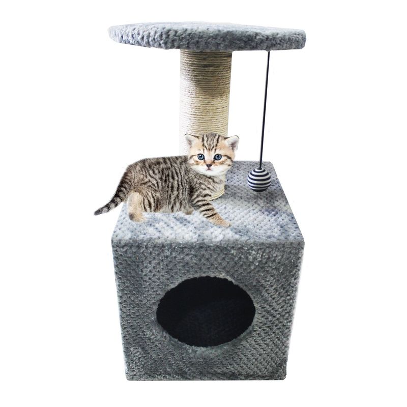 MAOS - CASA RASCADOR PARA GATO -GRIS