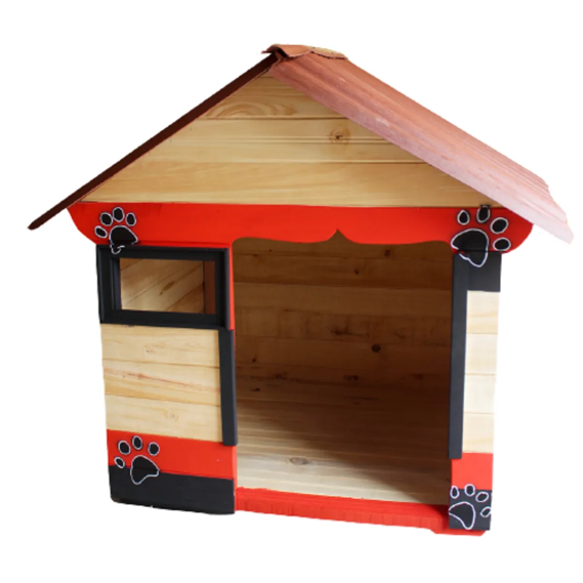 MAOS - Casa Para Perro Grande Roja Desarmable - Maospets