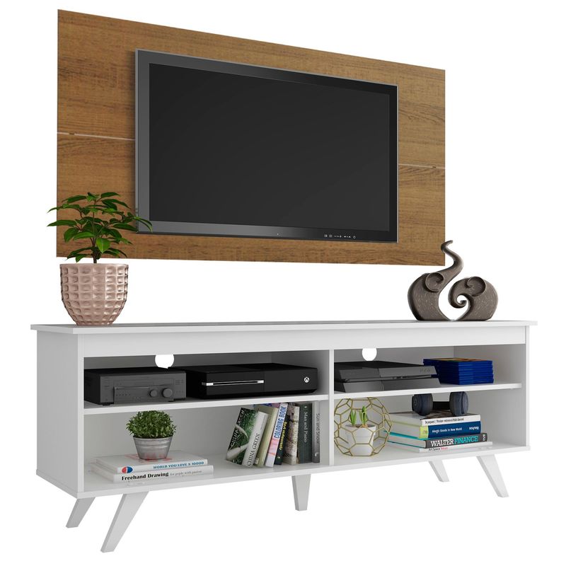 MADESA - Centro de Entretenimiento para TV Udine Mesa y Panel Hasta 55 Pulgadas