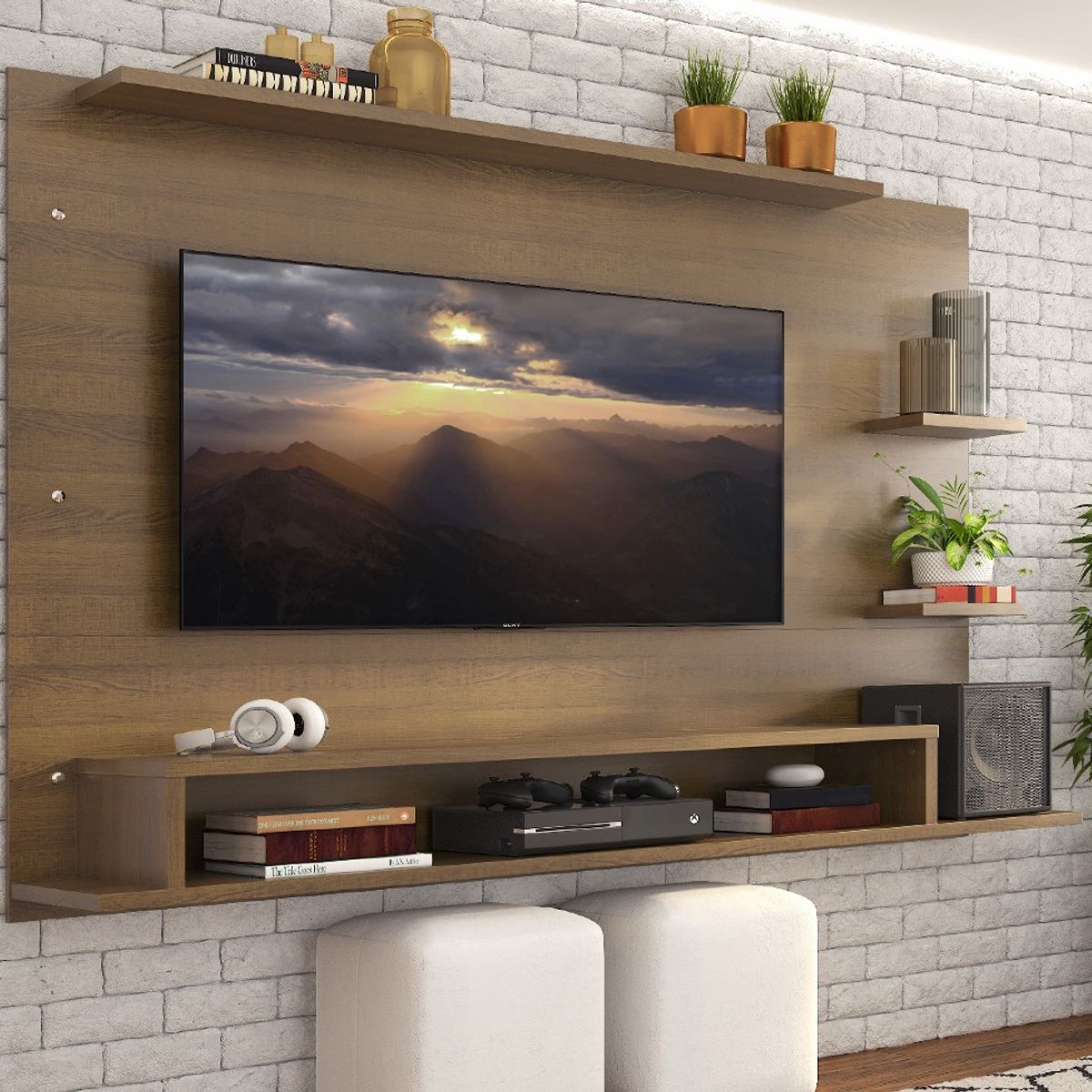 MADESA - Centro de Entretenimiento Panel para TV Alfa Hasta 60 Pulgadas