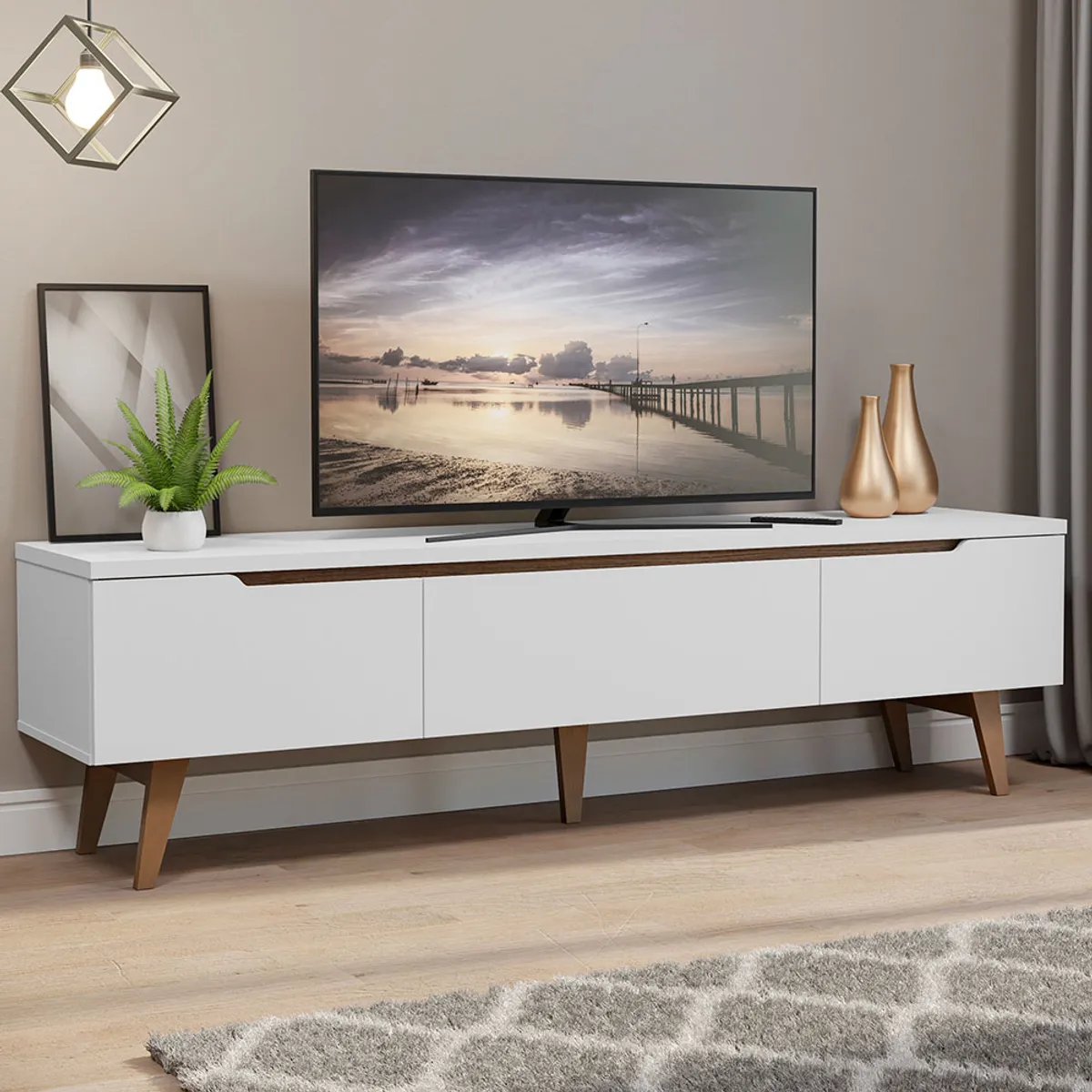 MADESA - Centro de Entretenimiento Mesa para TV Reims Hasta 75 Pulgadas