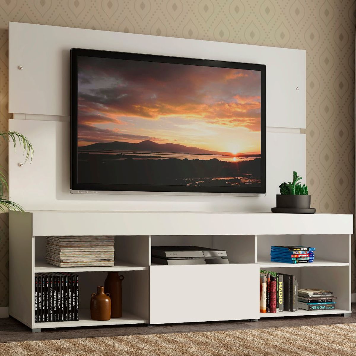 MADESA - Centro Entretenimiento para TV Everest Mesa y Panel Hasta 65 Pulgadas