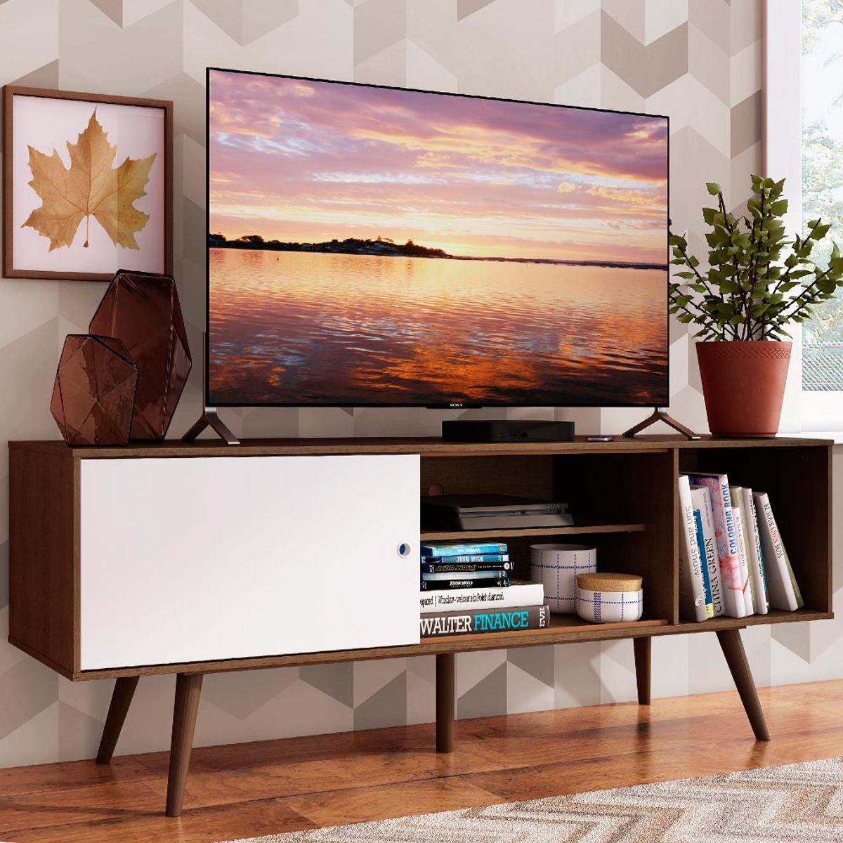 MADESA - Centro de Entretenimiento Mesa para TV Cairo Hasta 65 Pulgadas