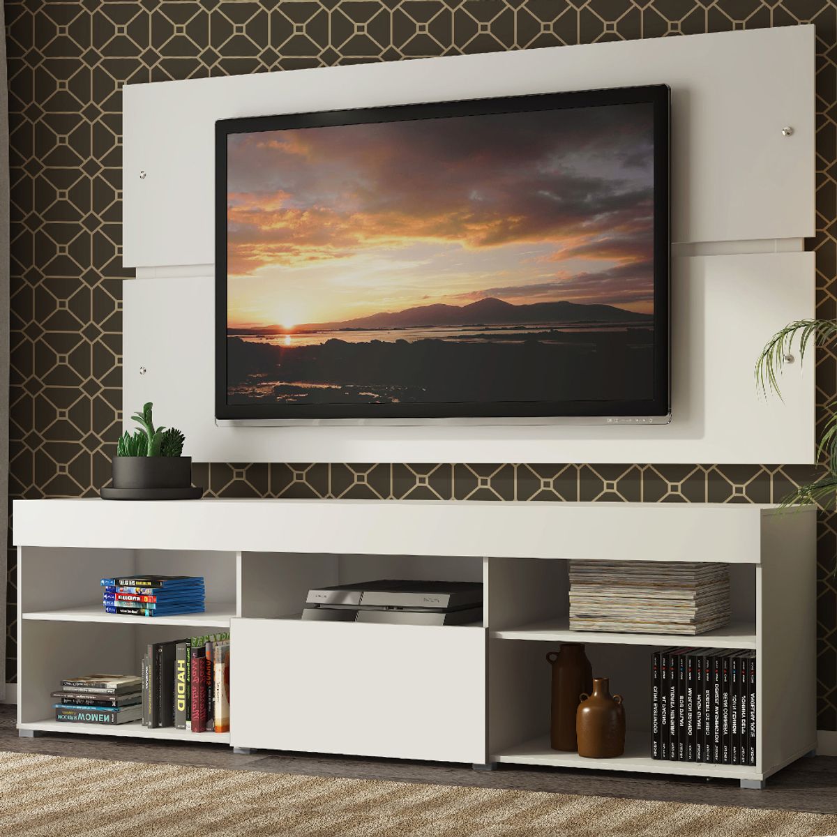 MADESA - Centro de Entretenimiento para TV Hawai Mesa y Panel Hasta 65 Pulgadas