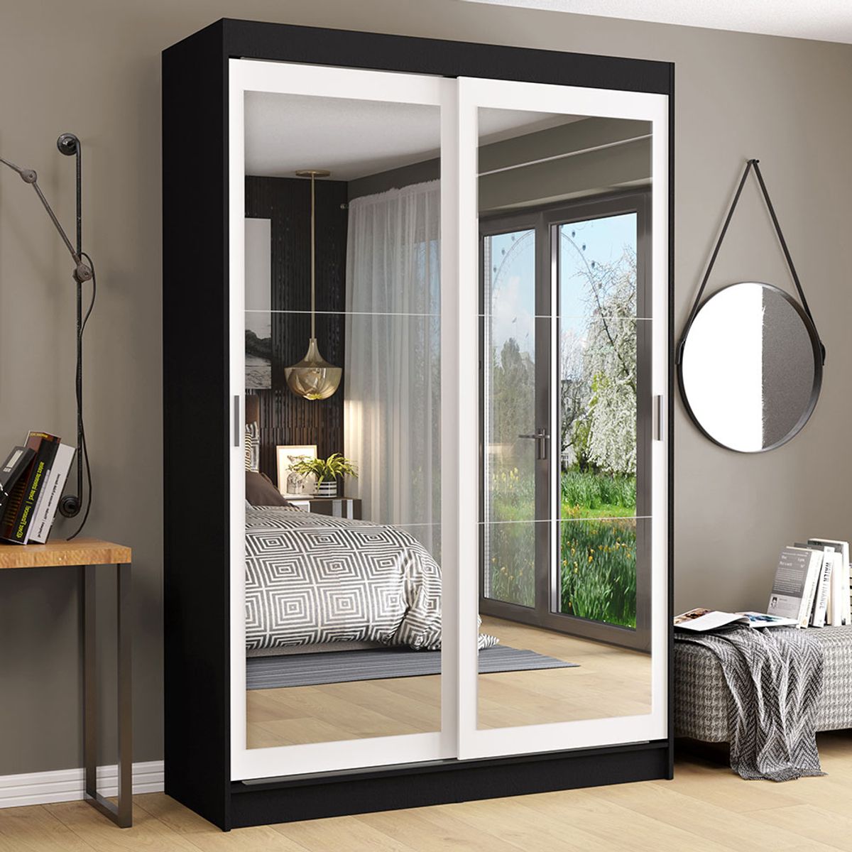 MADESA - Closet Tokio 2 Puertas Corredizas con Espejos