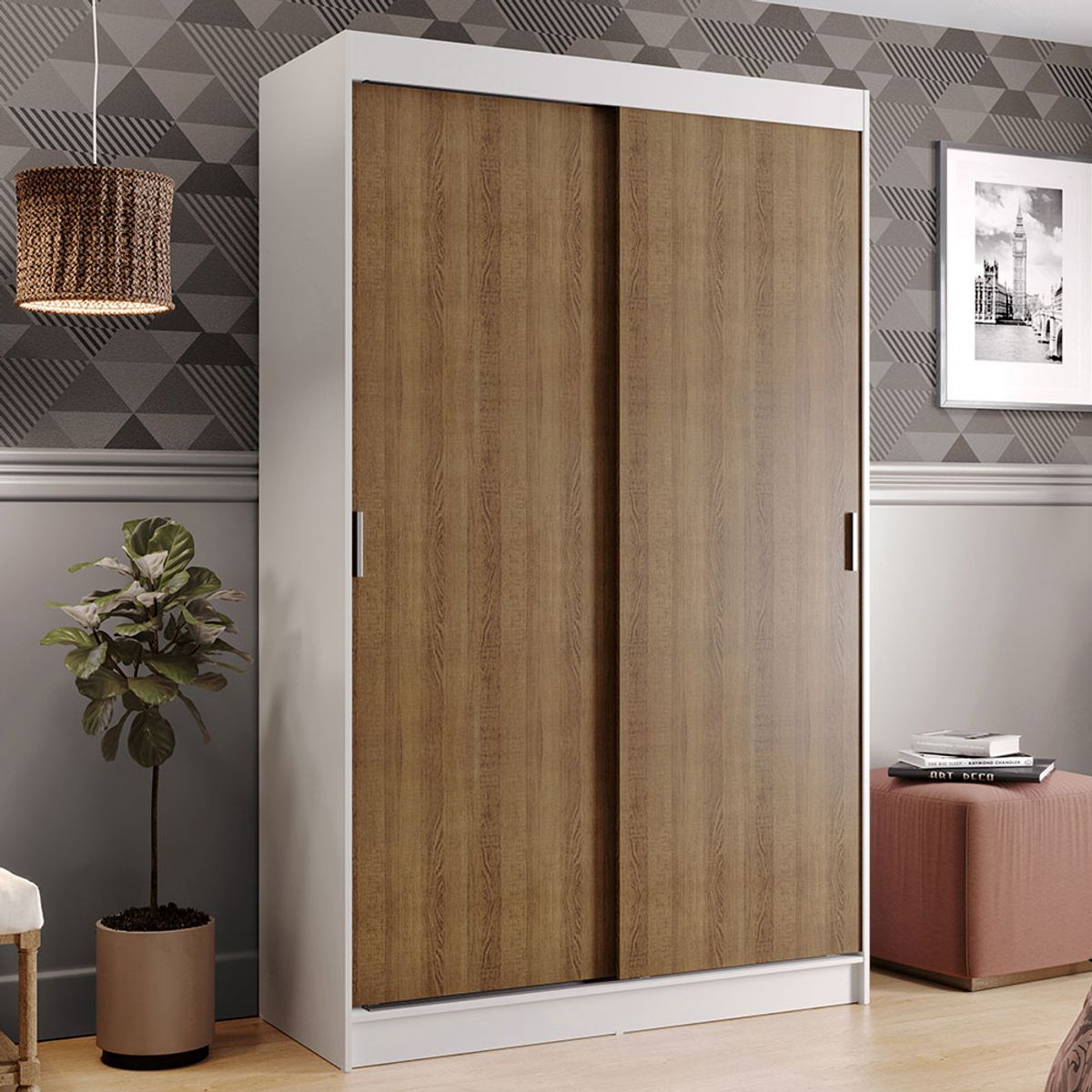 MADESA - Closet Tokio 2 Puertas Corredizas 2 Cajones