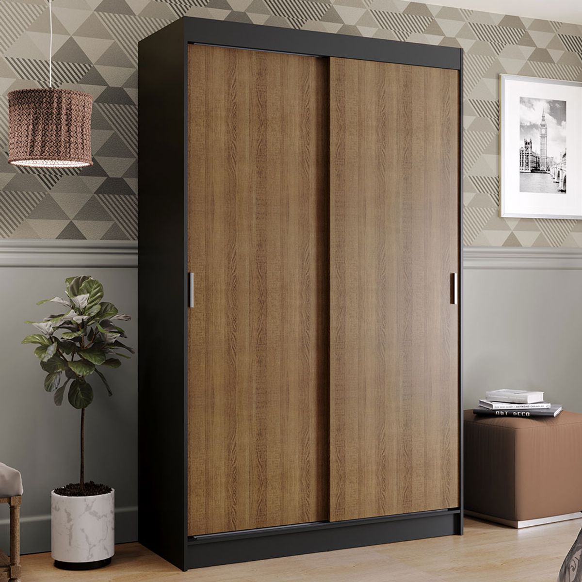 MADESA - Closet Tokio 2 Puertas Corredizas 2 Cajones