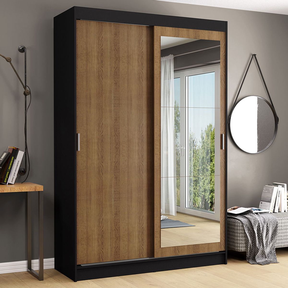 MADESA - Closet Tokio 2 Puertas Corredizas 1 Espejo