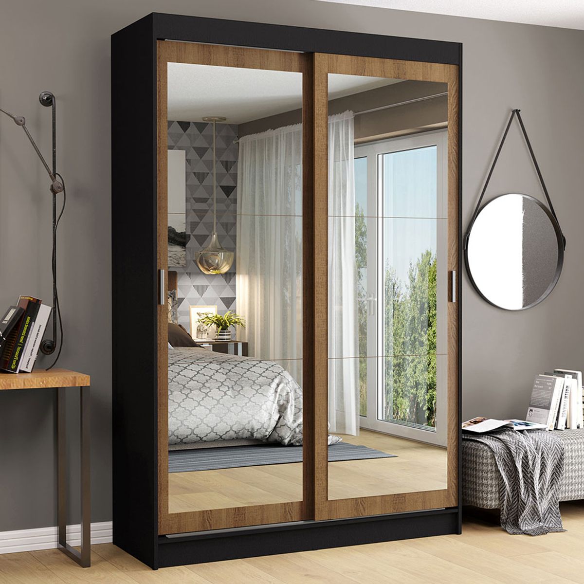 MADESA - Closet Tokio 2 Puertas Corredizas con Espejos