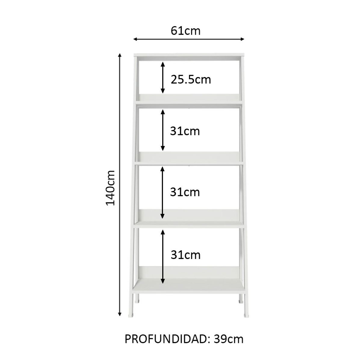 MADESA - Estante Organizador Multiuso con 4 Niveles