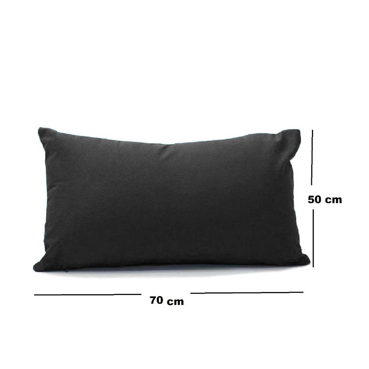 BANZAY - Funda para Almohada en Tela 70x50 - Gris Oscuro