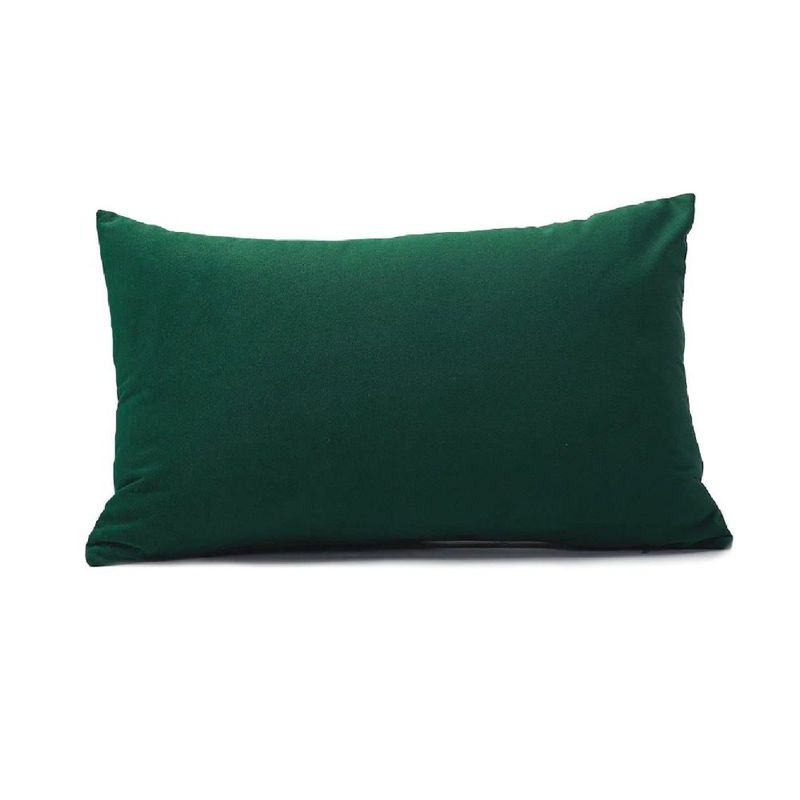 BANZAY - Funda para Almohada en Tela 70x50 - Verde esmeralda