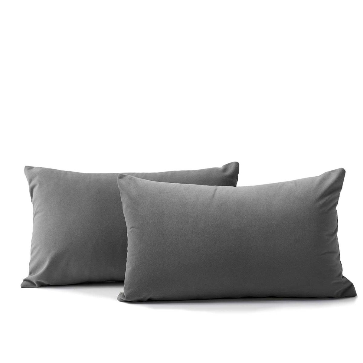 BANZAY - Funda para Almohada en Tela Kit x2- Gris Oscuro