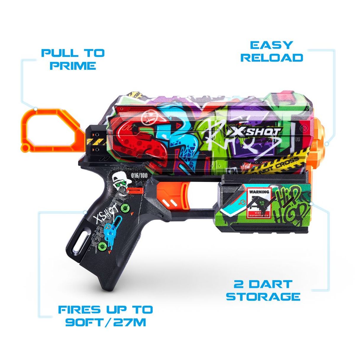 X SHOT - Lanzador Dardos Skins Flux Graffiti - XSHOT
