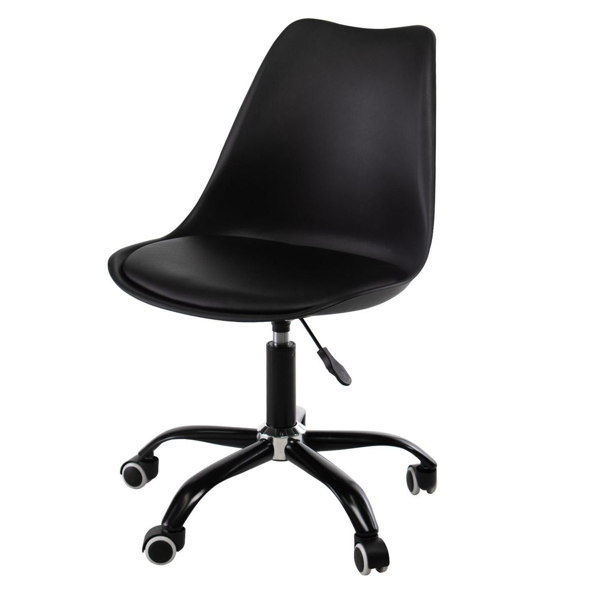 BIG ROOM - Silla Eames Con Ruedas Silla Oficina - Negro - Chico