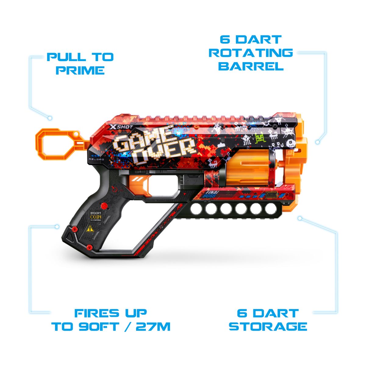 X SHOT - Lanzador Dardos Skins Griefer Game Over - XSHOT