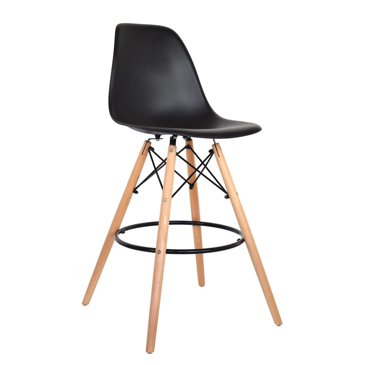BONNO - Silla Diseño Eames Cajero Negro Bonno