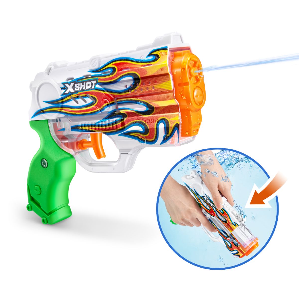 X SHOT - Lanzador Agua Skins Nano Inferno X Shot