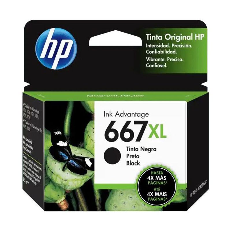 HP - Cartucho de Tinta HP 667XL negra Original 3YM81AL