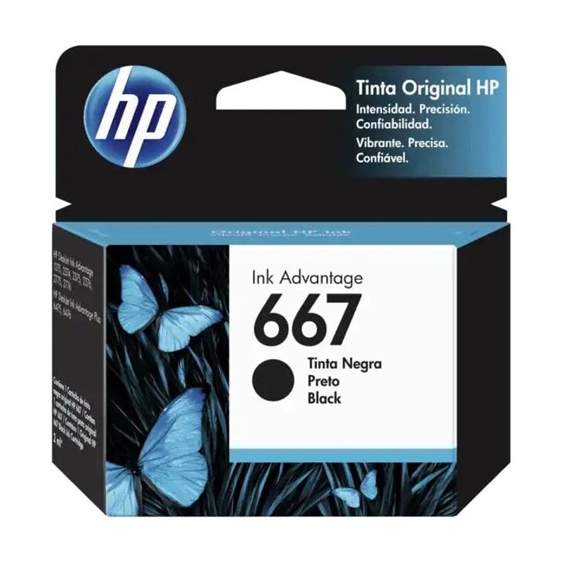 HP - Cartucho de Tinta HP 667 negra Original (3YM79AL)