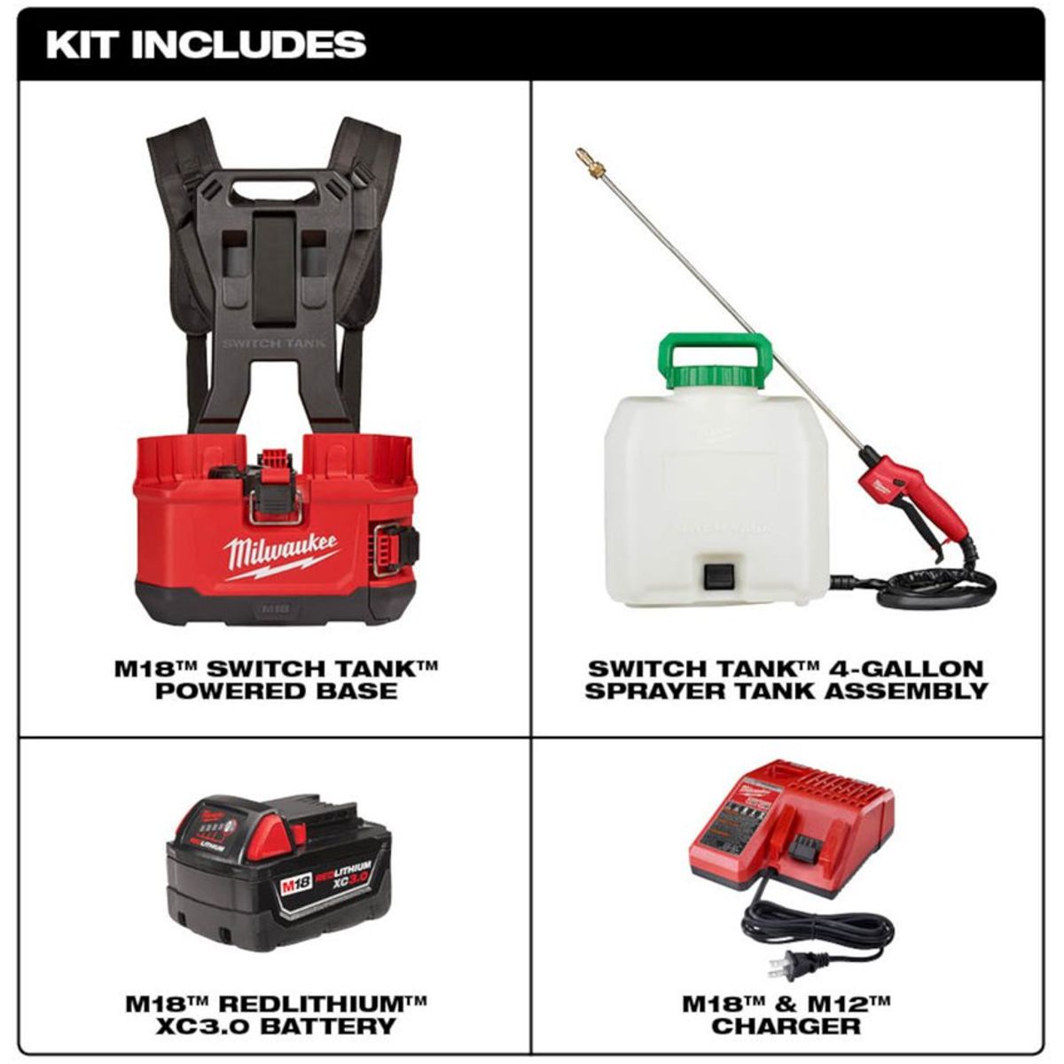 MILWAUKEE - Kit Fumigador De Mochila M18 de 4 Galones Milwaukee Tool