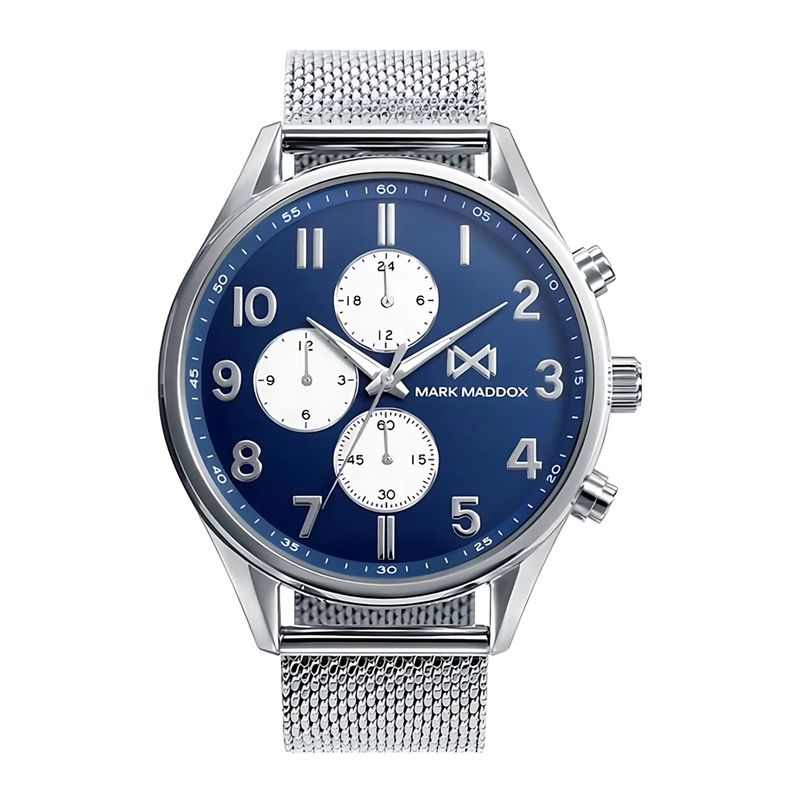 MARK MADDOX - Reloj hombre plateado MM + 5 Complementos Premium Incluidos