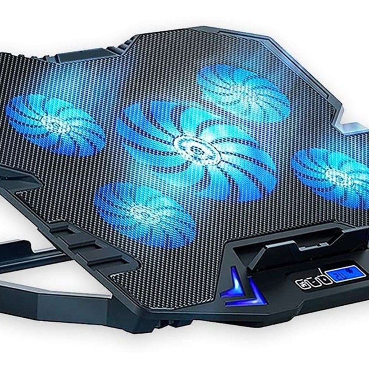 LINKON - Base Refrigerante Soporte Portatil Gamer 5 Ventiladores Lcd