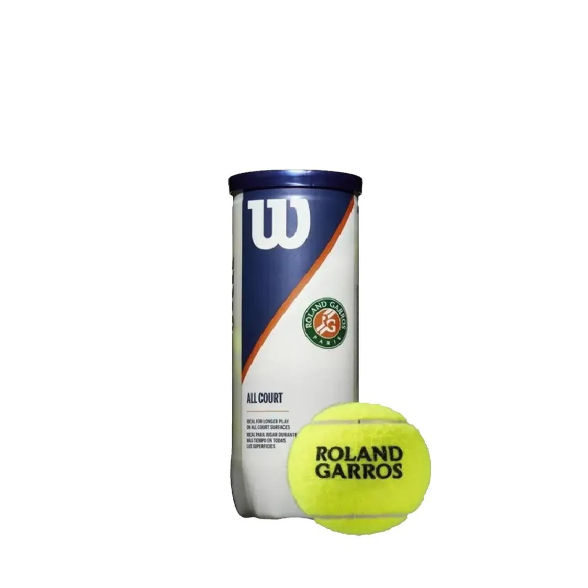 WILSON - Pelotas De Tenis Roland Garros All Court Official Tubo X3 Wilson