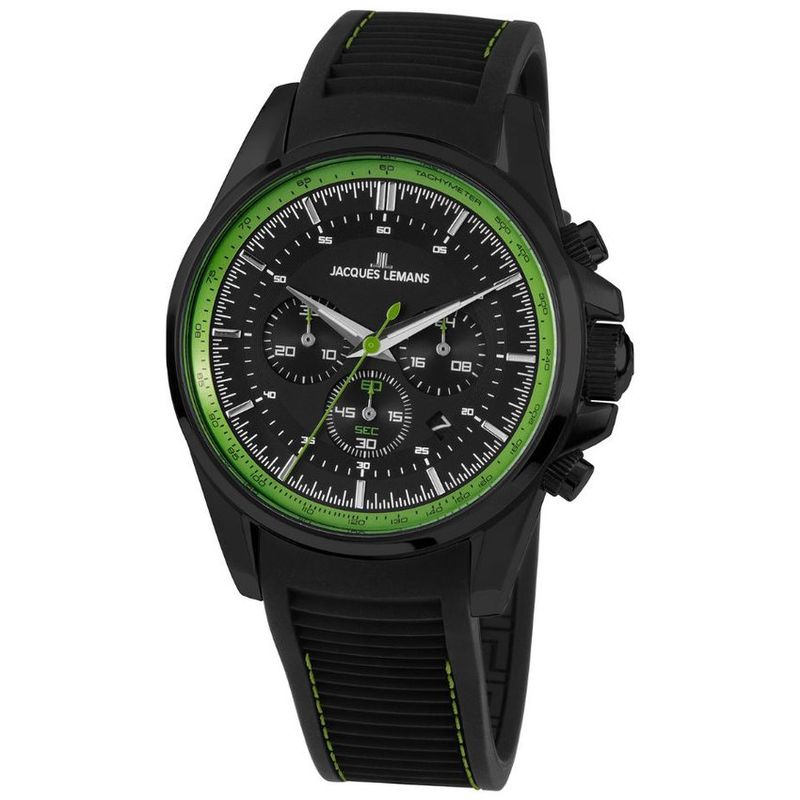 JACQUES LEMANS - Reloj hombre negro JL con 5 Complementos Premium