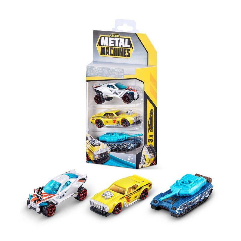 ZURU - Set de Carritos de Juguete Rider X 3 - METAL MACHINES