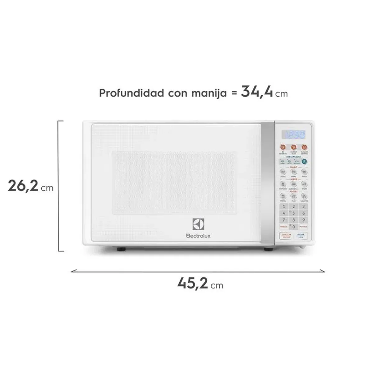 ELECTROLUX - Horno Microondas Electrolux 17L Función Elimina Olor Blanco EMDO17S3GSLUW