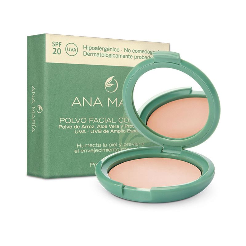 ANA MARIA - Polvo Facial Compacto De Arroz Ana Maria Natural X 15 Gr